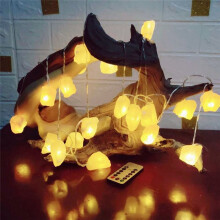 Luci un Corda di Sale 'Himalaya Batteria 10 LED Luci Calde di Sale di Cristallo Naturale Stringa per Interni Ed Esterni Decorazioni per la Casa