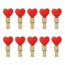 Herz Liebe Holz Kleidung Fotopapier Klammernadel  WäScheklammer Postkarte Clips Zuhause Hochzeit Valentinstag Dekoration