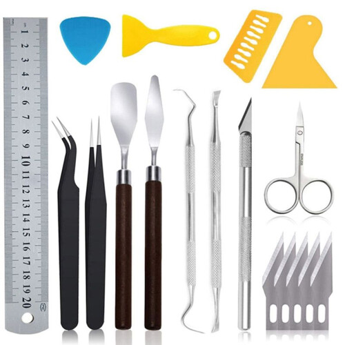 18Pc Basic  Vinyl Weeding Tools Set DIY Sewing Stitching Punch Carving Kit Silhouette Cameos Lettering Tool