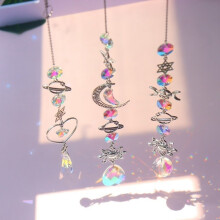 D Crystal Wind Chime Sun Catcher Diamond Prisms Pendant Dream Catcher Rainbow Chaser Hanging Drop Home Garden Decor