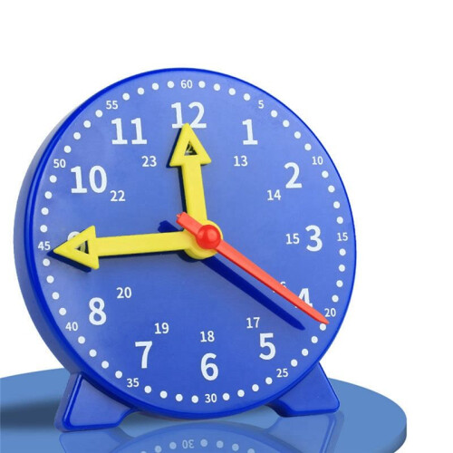 4 Inch Student Learning Clock  Model, Teacher Gear Clock 24 Hour School Learning Tools 2