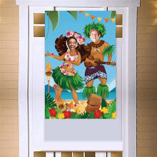 Luau Couple Photo Door Banner Hawaiian Party Decorations Luau Photo Propsaloha Banner 71 X 35.5 Inch