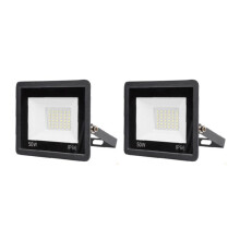 2-Teilige Sicherheitsleuchten für Den Außenbereich, 50 W, Superhelles PIR-LED-Licht mit Externer Stromversorgung, Wasserdichter IP66-Flutlicht