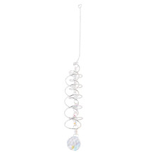17,7-Zoll-Gazing--Spiralschwanz, Dekorativer Windspiel-Sonnenfänger, Glaskristalle für Innen- und Außendekoration