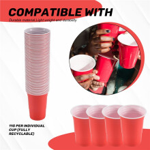 50Pcs/Set 450Ml Red Disposable Plastic Cup Party Cup Bar Restaurant Supplies Household Items for Home Supplies