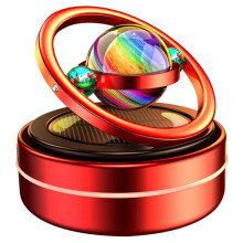Solar Rotating Aromatherapy Car Diffuser Dashboard Ornaments Solar Car Air Freshener Auto Spin Car Air Purifier Red
