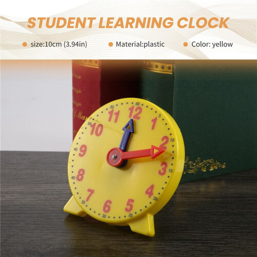 4 Inch Student Learning Clock  Model Teacher Gear Clock 12/24 Hour School Learning Tools 2