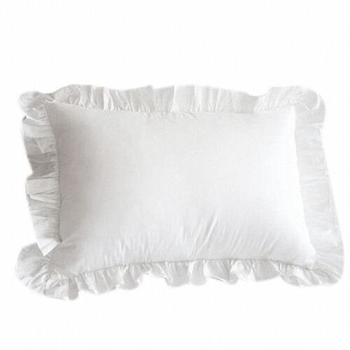 Cotton Ruffle Pillowcase Ruffled Pillow Cover White Pillow Case