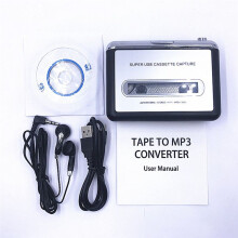 Tragbarer USB-Kassettenplayer mit MP3-Konverter, Audio-Musikkassette und Kopfhörern