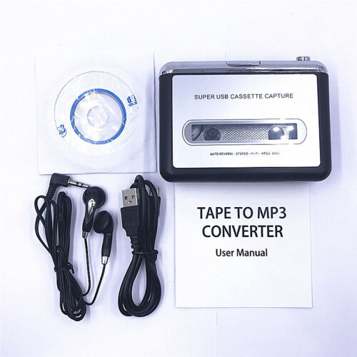 Lettore di Cassette Convertitore Portatile da Cassetta USB A MP3 Cassetta Audio con Auricolari 1