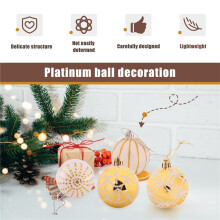30Pcs Christmas Tree Decor High Qulity White Gold Ornament Bauble Party Hanging for Home Christmas Decorations