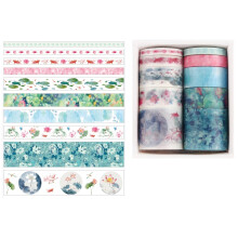 10Pcs/Set Decorative Kawaii Washi Tape Set Japanese Paper Stickers Japanese Stationery Scrapbooking Supply B