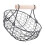 Wooden Handle Metal Retro Basket Portable Multi-Function Vegetable Fruit Egg Groceries Practical Storage Basket Organizer Black 5