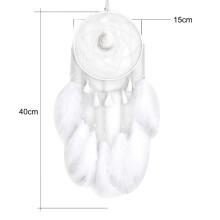 LED Dream Catcher, Handmade Dream Catchers for Bedroom Wall Hanging Home Decor Ornaments (White)