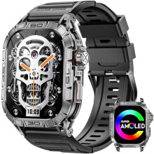 Smartwatch for Men 1.96 Inch AMOLED AlwaysOn Display with Call Function Fitness Tracker for iPhone Android