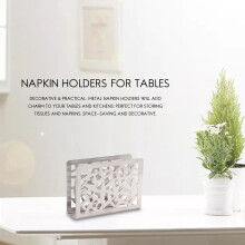 Napkin Holder Stainless Steel Tabletop Napkin Holder Paper Towel Rack Metal Upright Napkin Holder for Kitchen Restaurant Party Decoration