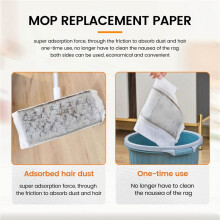 180PCS Disposable Sheets Floor Cleaning Wipe Electrostatic Mop Dust Paper