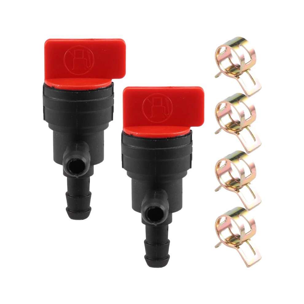 2Pcs 1/4 Inch 90 Degree Fuel Shut Off Valve For Briggs & Stratton 698181 494539 697944 Tecumseh 35857 Black 4852583372274