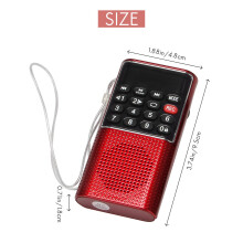 L-328 Portable Pocket FM Auto Scan Radio Music Audio MP3 Player Outdoor Small Speaker with Voice Recorder