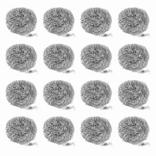 16 PCS Stainless Steel Sponges Scrubbers, Utensil Scrubber Scouring Pads for Removing Rust Dirty Cookware Cleaner
