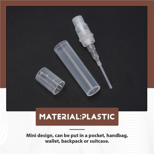 50 Pcs Disposable Perfume Atomizer, Clear Plastic Spray Bottle Portable Fragrance Spray Bottle - 3Ml
