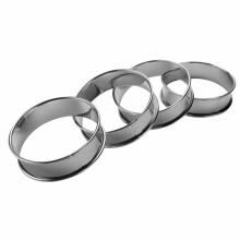 Doppelte Gerollte Tortenringe, Englische Muffinringe Professionelle Fladenringe Set Von 4