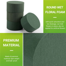 12Pcs/Set DIY Flower Arrangement Kit Green Round Wet Floral Foam Wedding Aisle Flowers Party Decoration