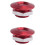 4X Quick Release Push Hood  Button Car Pin Bonnet Lock Bumper Clip Latches Red 6