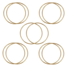 10 Pack 3 Inch Gold Dream Catcher Metal Rings Hoops Macrame for Dreamcatchers and Crafts