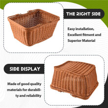 Panier de Pique-Nique Portable Fait à la Main en Rotin Artificiel Durable en Rotin Tissé Panier de Supermarché Panier en Rotin