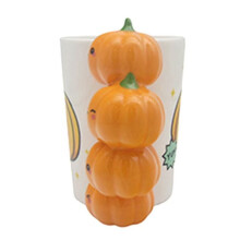 Taza de Cerámica con Asa de Calabaza: Hermoso Diseño de Niña, Innovadora Taza de Té y Café, Regalo Ideal para Diversas Ocasiones.