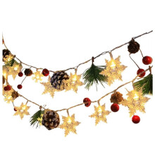 20 Lysdioder Snowflake String Fairy Lights Batteridriven Julgran Semester Krans Nyår Sovrumsdekoration A