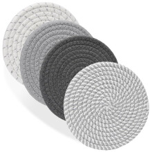 4PCS Trivets for Hot Dishes 7 Inch Heat Hot Pads Hot Plate Mats for Kitchen Countertops Table Insulating Mat
