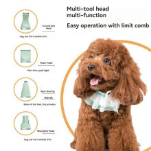 Pet Grooming and Care Set 4 Different Blades Pet Hair Shaver Low Noise Pet Clippers Rechargeable Cordless Trimmer