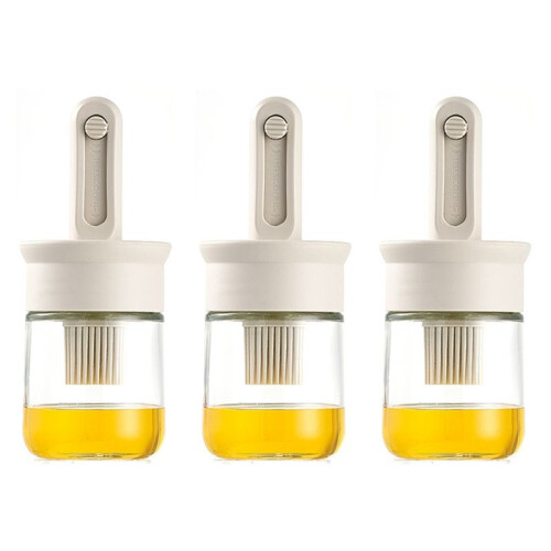 Adjustable Oil Brush Sauce Dispenser, Kitchen Cooking and Grilling Brush Kitchen Tools