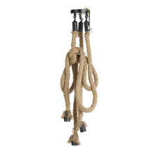 1m 3 LED Industrial Chandelier Retro Hemp Rope Ceiling Lamp Home Decor Pendant Lights Without Light