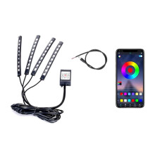 12V LED Light Multi-Color Atmosphere Light Sound Control Decorative Neon Lamp for Motorcycle Style: 36LED APP