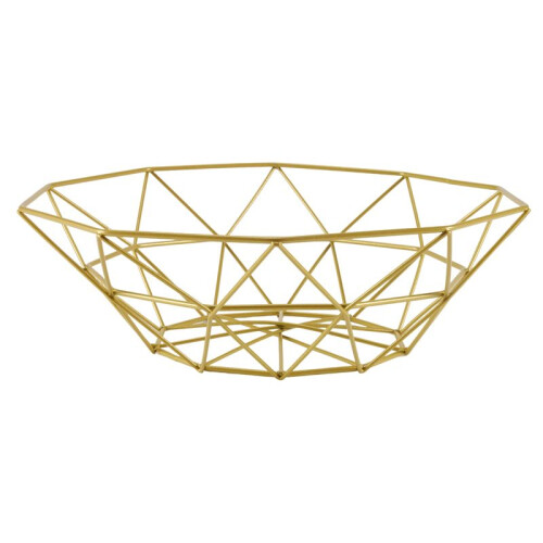 Metal Wire Fruit Basket Fruit Bowl, Large Round Bread Storage Bowl Stand 1