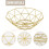 Metal Wire Fruit Basket Fruit Bowl, Large Round Bread Storage Bowl Stand 5