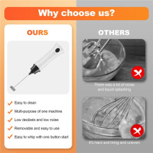 Handheld Electric Coffee Mixer Frother Automatic Milk Beverage Foamer Cream Whisk Cooking Stirrer Egg Beater With Cover