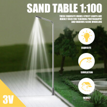 20PCS Street Lamp Model Making Decorative Ornaments Doll House Street Lamp Model Lighting Single Lights LED, 1:100