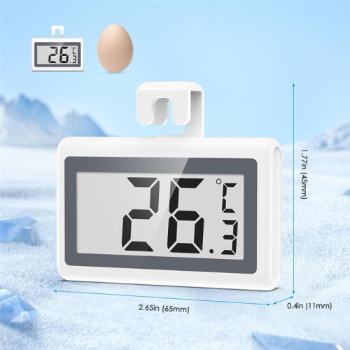 Fridge Freezer Thermometer, Digital Refrigerator Thermometer,with LCD Display, C/F ,for Kitchen,Home,Restaurants