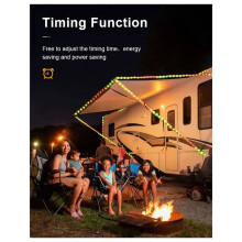 Nachtlampje LED Night Light APP RGB Camping String Lights Outdoor Wodoodporna Akumulatorowa Lampa Atmosfera Pokoju 5m
