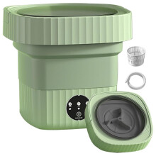 6L Washer with Drain Basket Foldable Washing Machine for Apartment Dorm Trave for Deep Cleaning Underwear C EU Plug