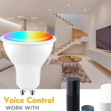 Tuya GU10 LED Bulb Dimmable 5W AC100-130V WIFI+ Life App Control Work with Alexa Home 3 Pcs