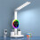 Led Table Lamp for Study Desk Lamp Reading Light Led Night Light Led Clock Dispaly Reading Desk Light Plug in Model,B 6