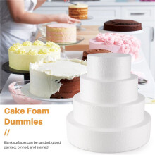 4 Pack Foam Cake Dummy for Decorating and Wedding Display,Sculpture,Modeling DIY Arts,Kids Class,Floral