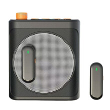 Wireless Lavalier Microphone Portable Voice Amplifier with 2 Mic, Rechargeable Speaker for Classroom, Meetings, Speeches