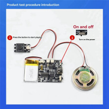 GC06 Module Sonore Enregistrable Enregistrement de Cartes de Vœux Carte D'Anniversaire de Noël Couverture Musicale Téléchargement MP3 Module Vocal