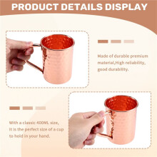 Tasses en Verre Massif Pur Moscow Mule en Forme de Tasses 400 Ml Tasses à Cocktail Tasses à Bière Tasses à Lait Verres à Boisson